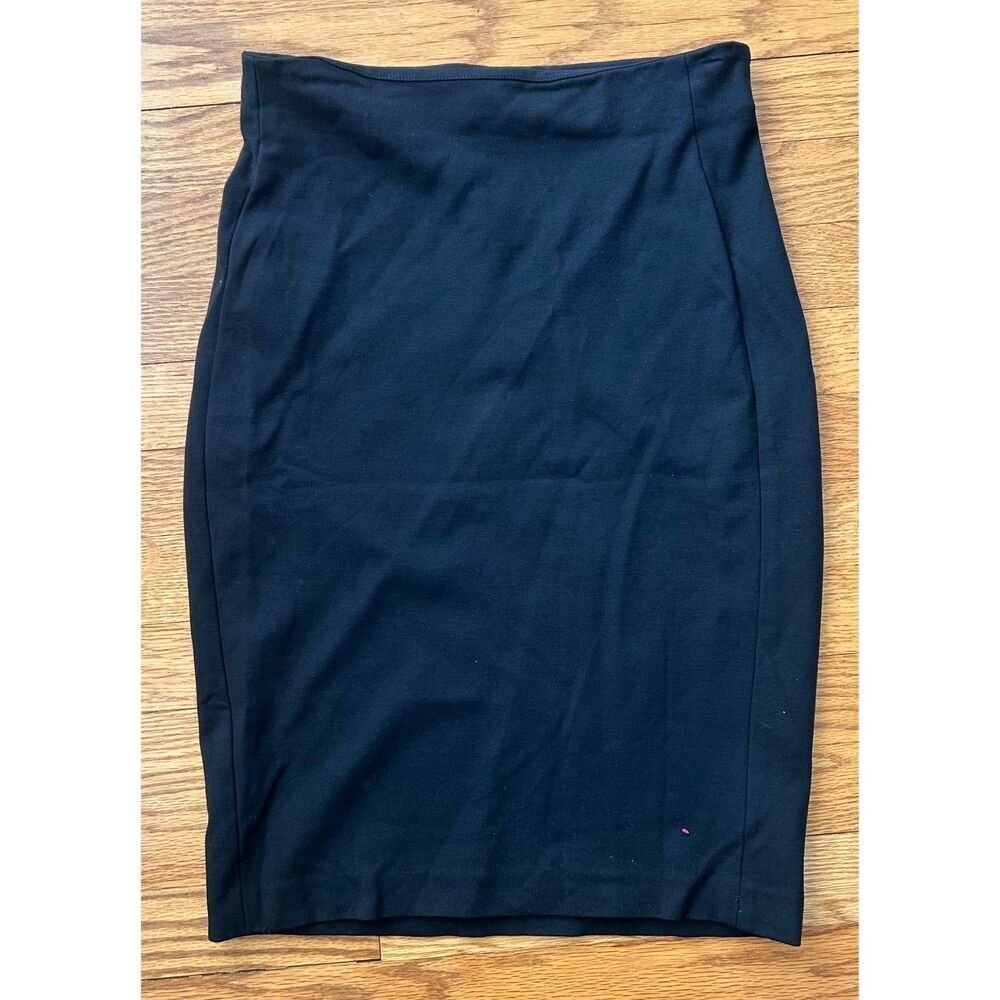 Diane Von Furstenberg Classic Pencil Skirt Womens Size 4 Side Zip Black Stretch